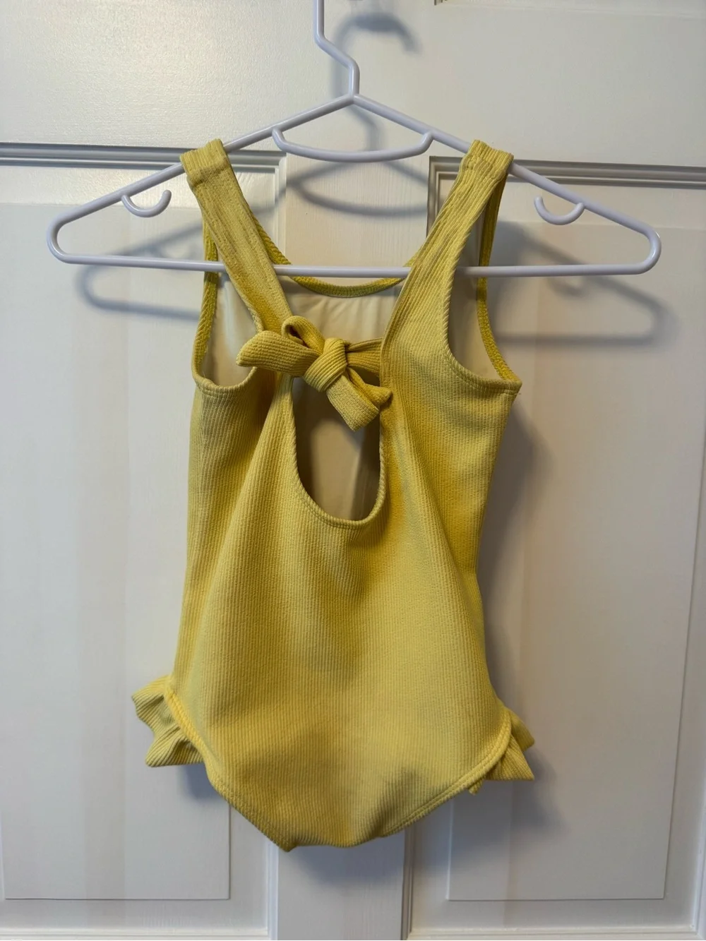 Girls' Sunny Yellow Ribbed One-Piece Bodysuit